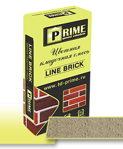 
                      Цветная кладочная смесь Prime "Line Brick", Светло-бежевая 25 кг